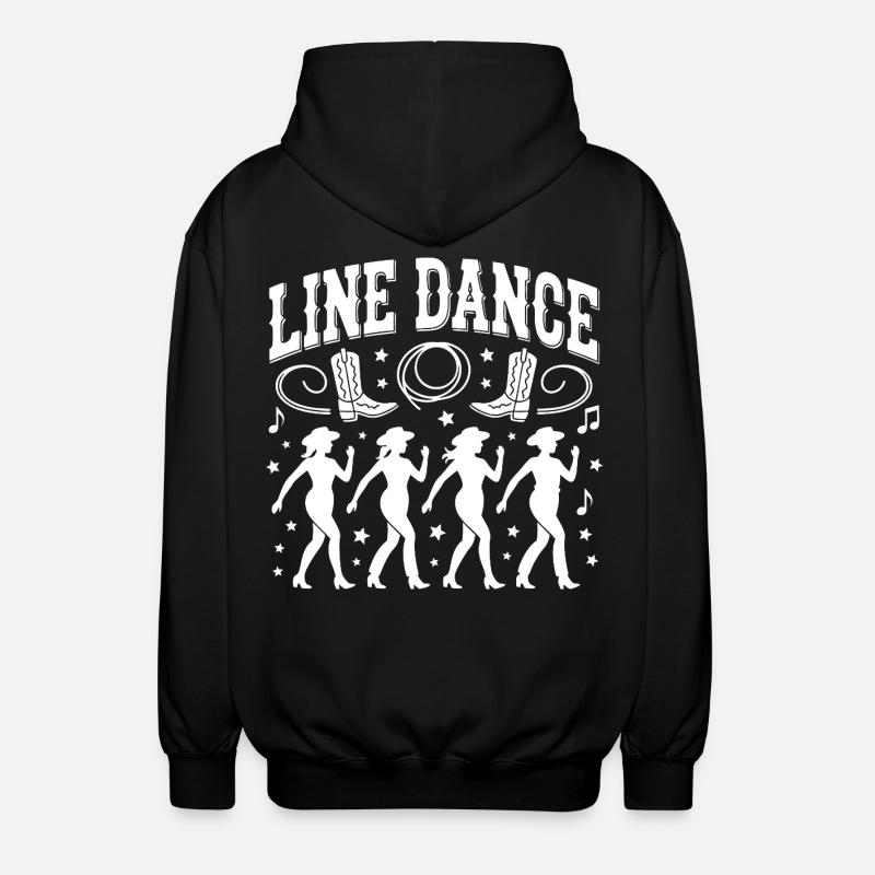 Line Dance Silhouettes Dance - Unisex Hooded Jacket - black
