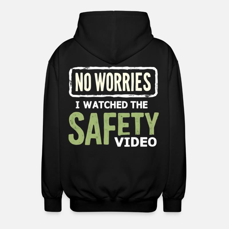 Mèmes vidéo de sécurité sans stress - Veste à capuche unisexe - noir