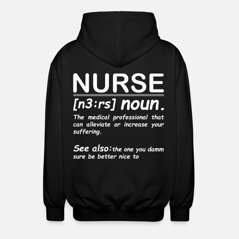 Krankenschwester - Unisex Kapuzenjacke - Schwarz
