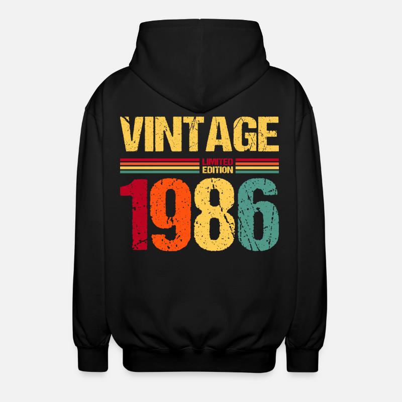 40e anniversaire 1986 Édition limitée - Veste à capuche unisexe - noir