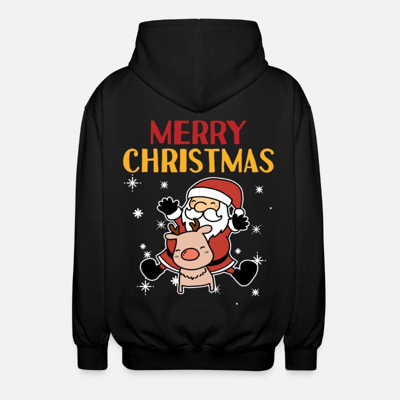 Joyeux Noël - idée Cadeau Père Noel - Veste à capuche unisexe - noir