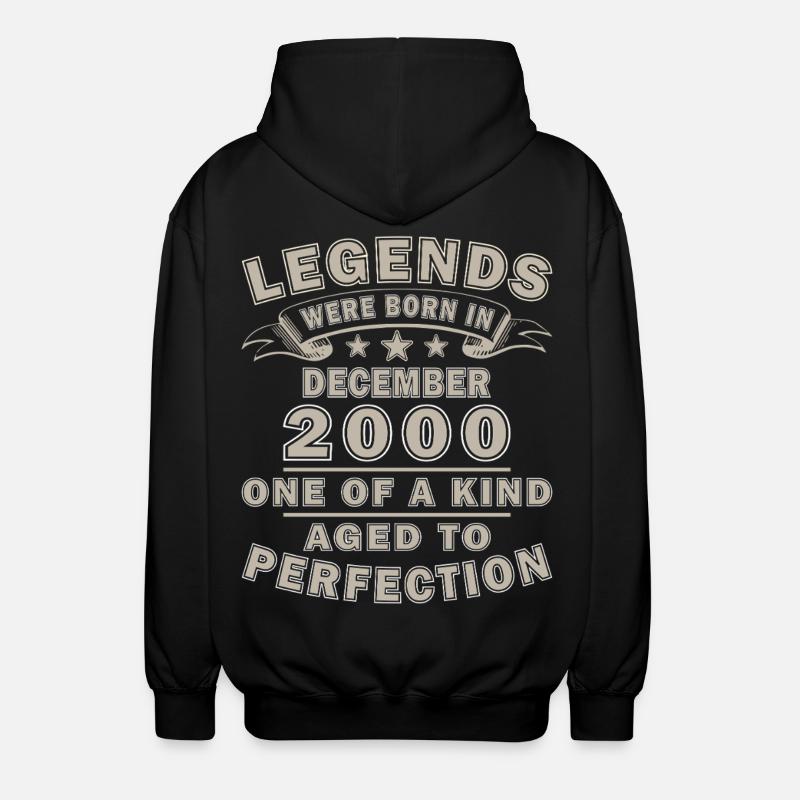 Dezember 2000 Dezember Jubiläum Dezember 2000 - Unisex Kapuzenjacke - Schwarz