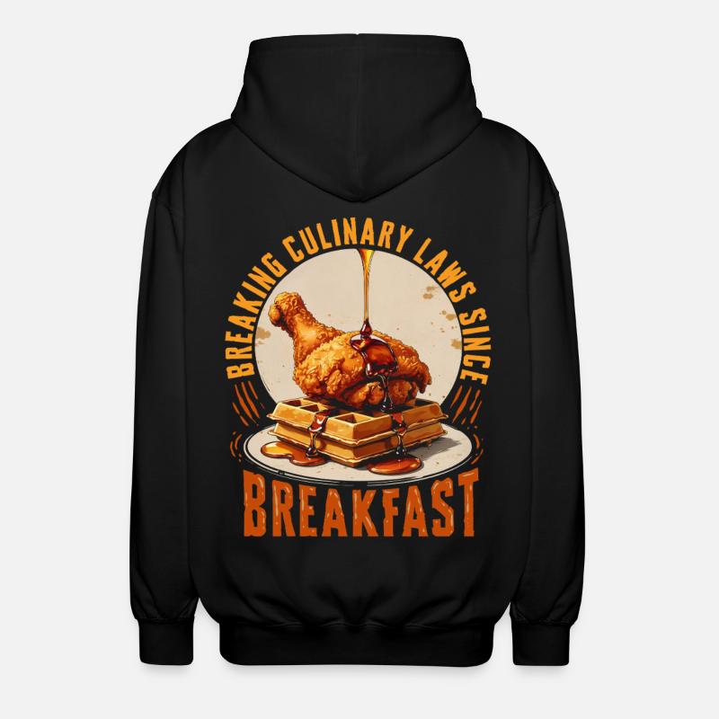 Hähnchen Mit Waffeln Breaking Culinary Laws - Unisex Kapuzenjacke - Schwarz