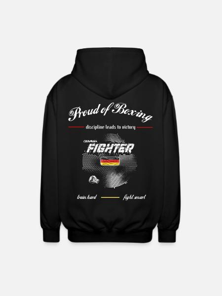 fighter germany - Proud of Boxing - Unisex Hooded Jacket - black