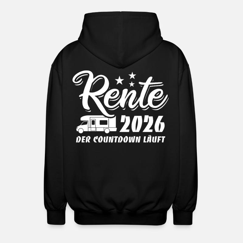 Rente 2026 - Der Countdown läuft - Camper - Unisex Kapuzenjacke - Schwarz