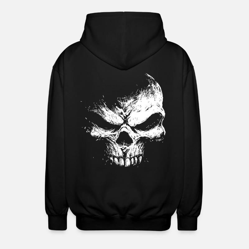 Evil Skull – Dark Grinning Beast - Unisex Hooded Jacket - black