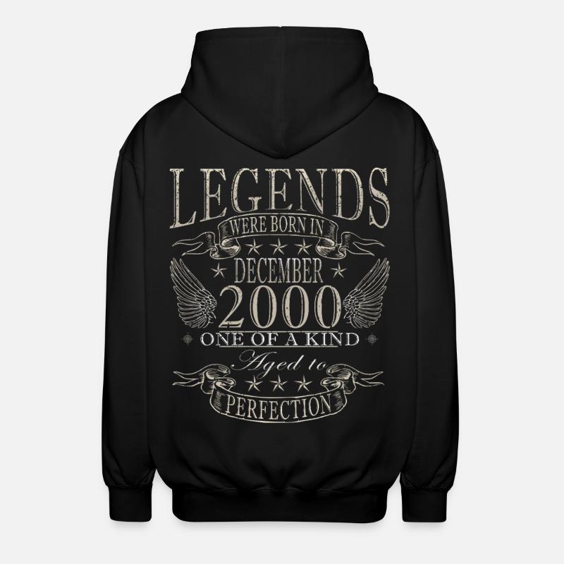 Dezember 2000 Dezember Jubiläum Dezember 2000 - Unisex Kapuzenjacke - Schwarz