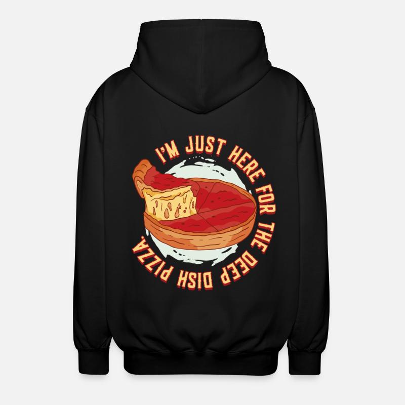 Deep Dish Pizza Chicargo - Unisex Kapuzenjacke - Schwarz