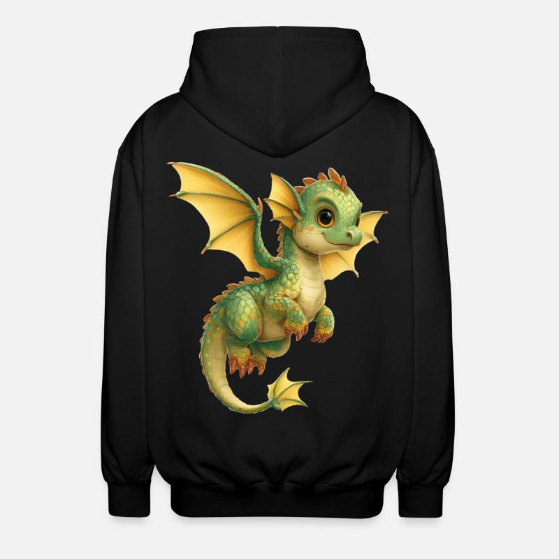 Drache - Unisex Kapuzenjacke - Schwarz