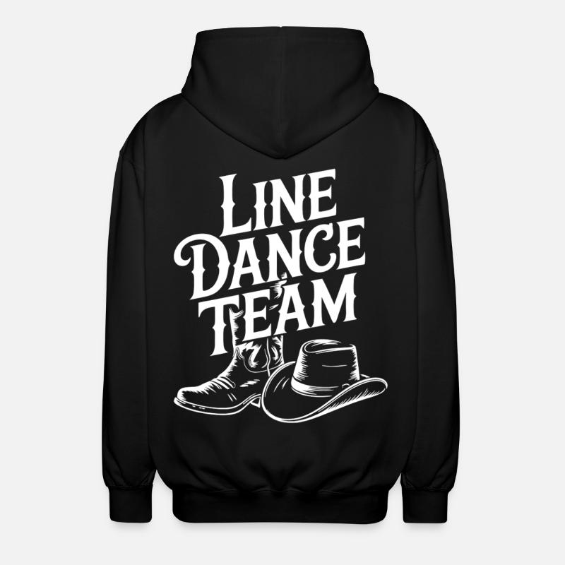Line Dance Team Boots Hat - Unisex Kapuzenjacke - Schwarz