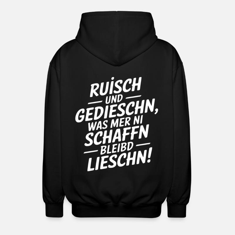 Saxon dialect saying Saxony - Unisex Hooded Jacket - black