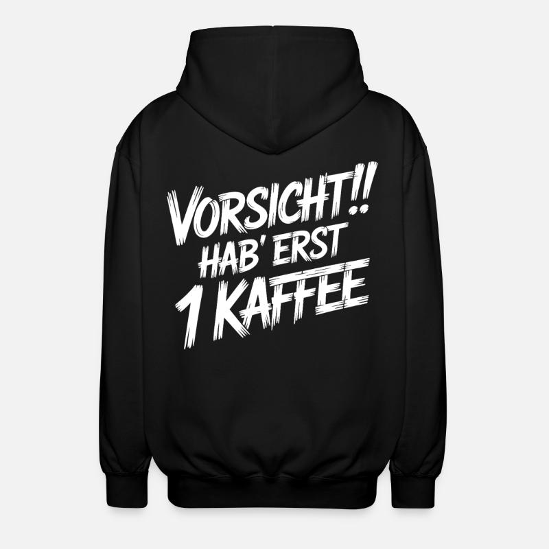 Caution First 1 coffee - Unisex Hooded Jacket - black