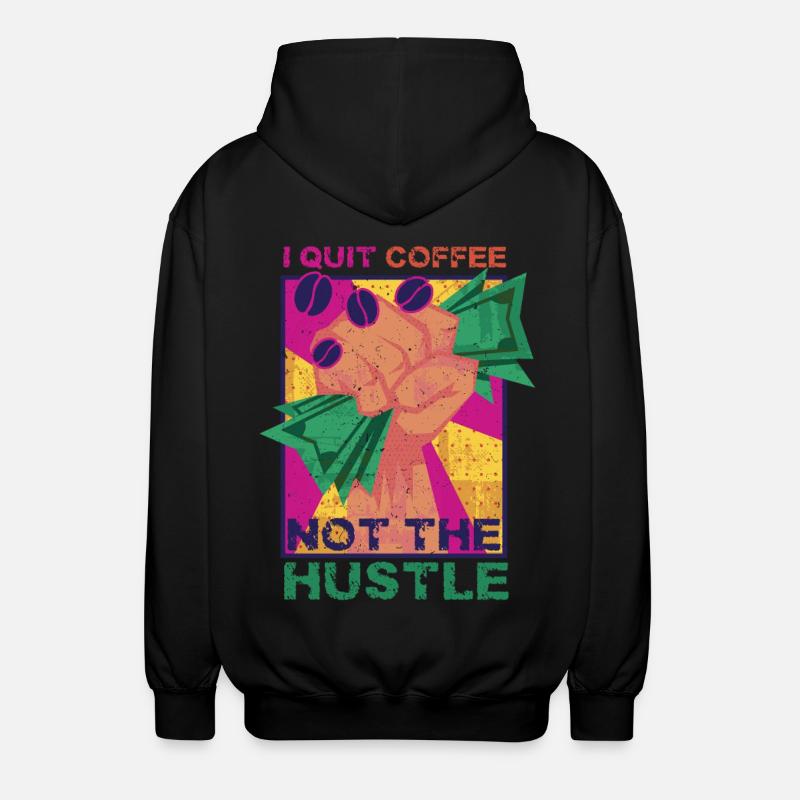 Coffee withdrawal decaffeinated ex-coffee drinker - Unisex Hooded Jacket - black