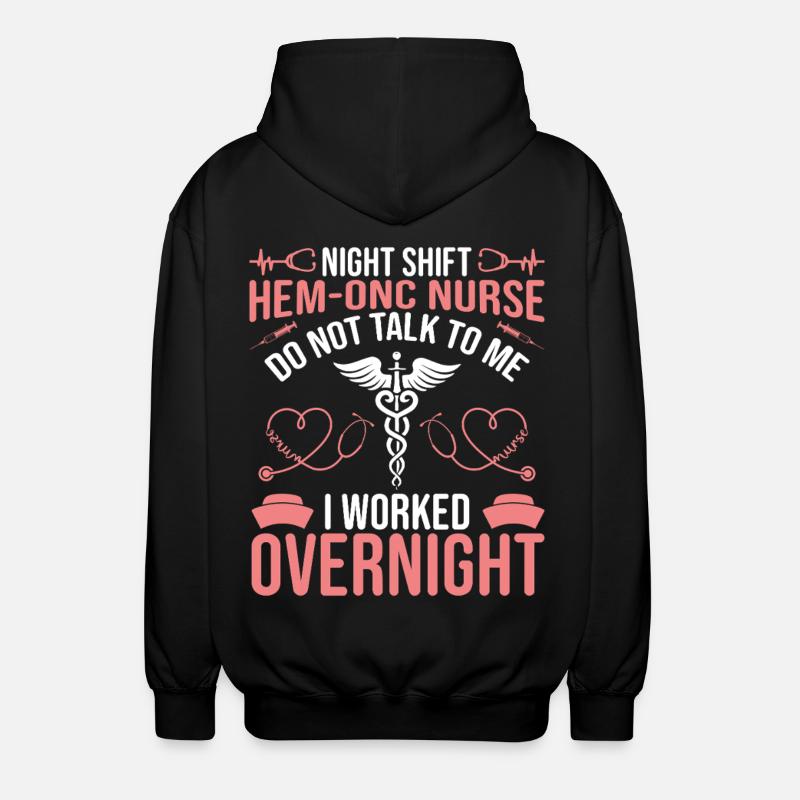 Hem/Onc Krankenschwester Ehemann Hämatologie Krankenschwester - Unisex Kapuzenjacke - Schwarz