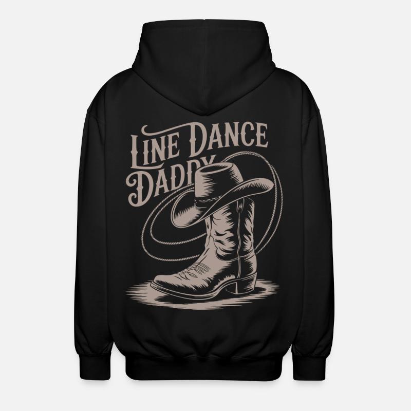 Line Dance Daddy - Unisex Kapuzenjacke - Schwarz