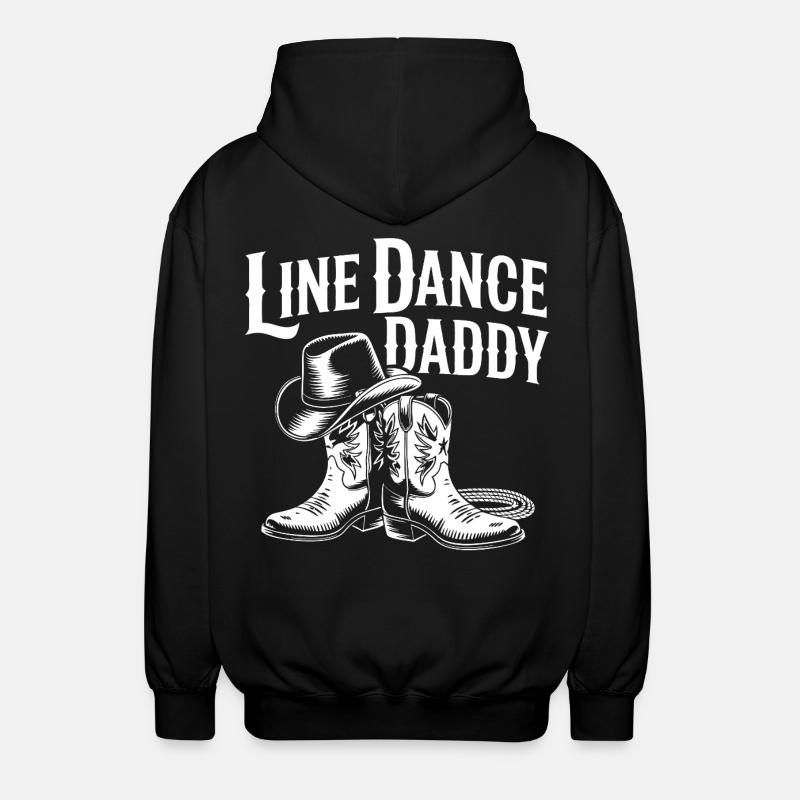 Line Dance Daddy Western Boots - Unisex Kapuzenjacke - Schwarz