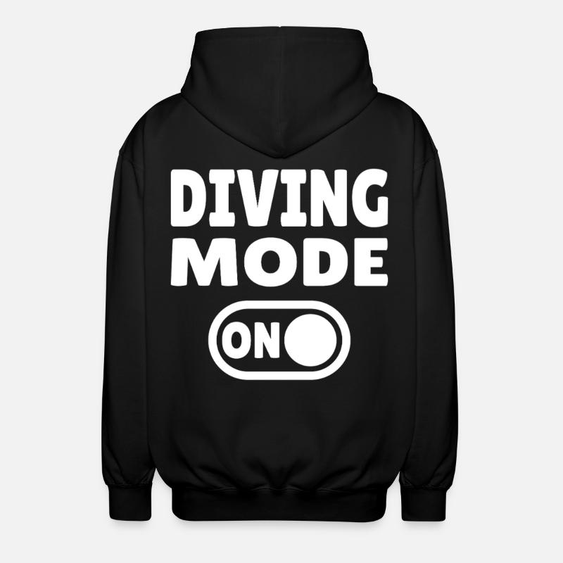 Diving Mode On – Tauchen - Unisex Hooded Jacket - black