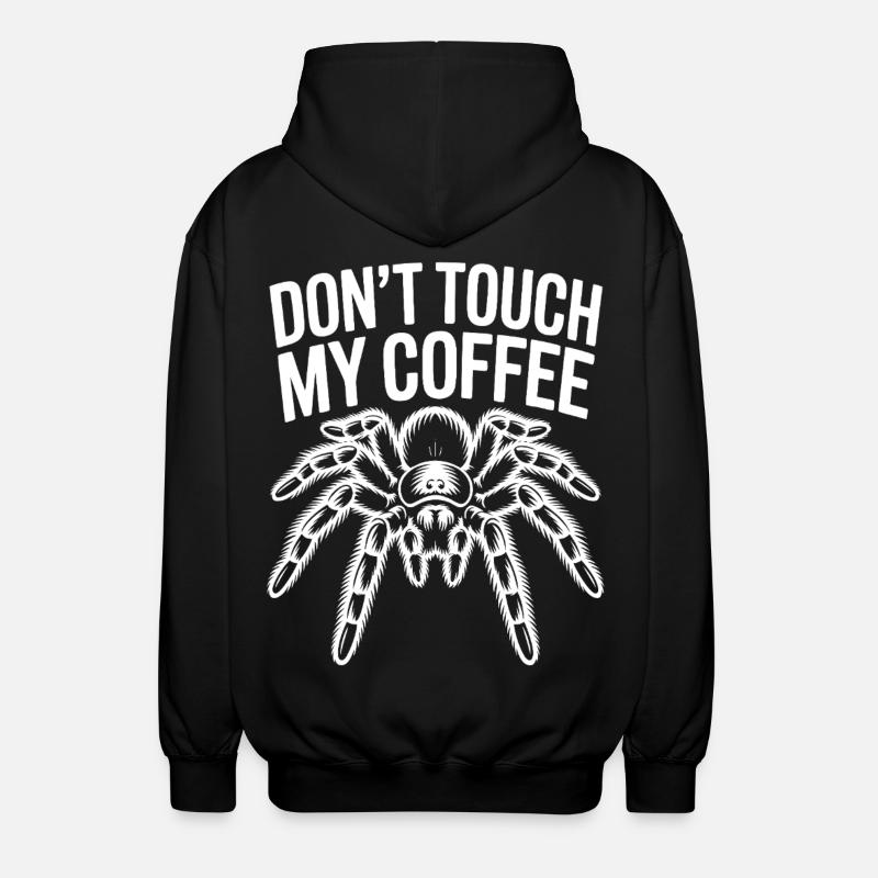Coffee Spider: Do Not Touch - Unisex Hooded Jacket - black