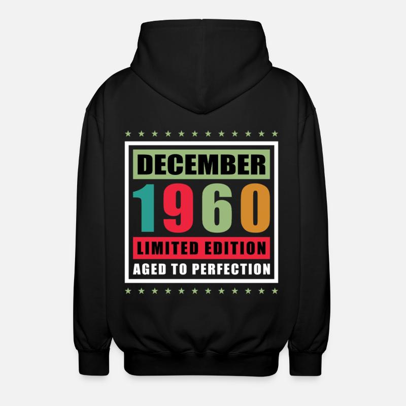 Décembre 1960 - 1960 Décembre - Veste à capuche unisexe - noir
