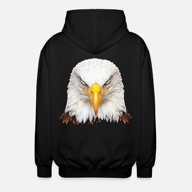 Pygargue à tête blanche - Veste à capuche unisexe - noir
