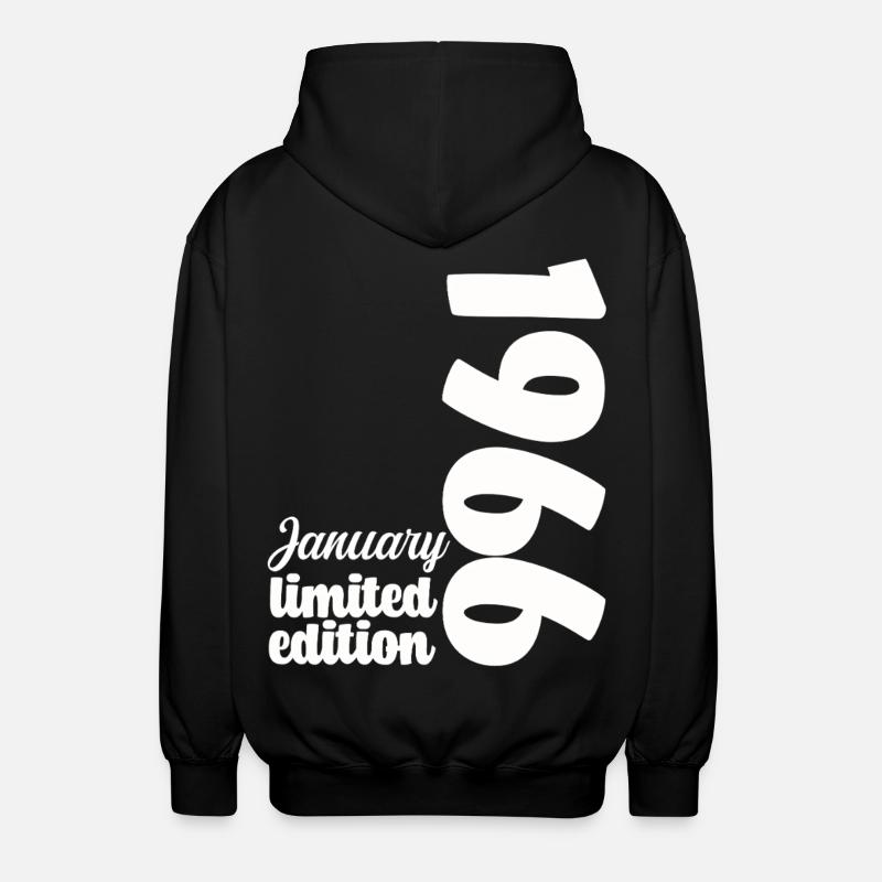 Anniversaire Janvier 1966 Limited Edition Cadeau - Veste à capuche unisexe - noir