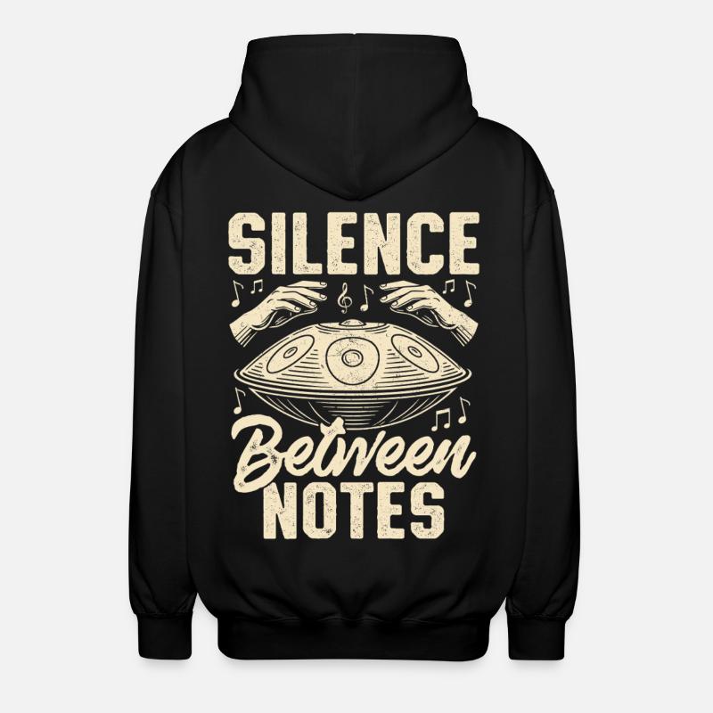 Silence Between Notes - Unisex Hooded Jacket - black