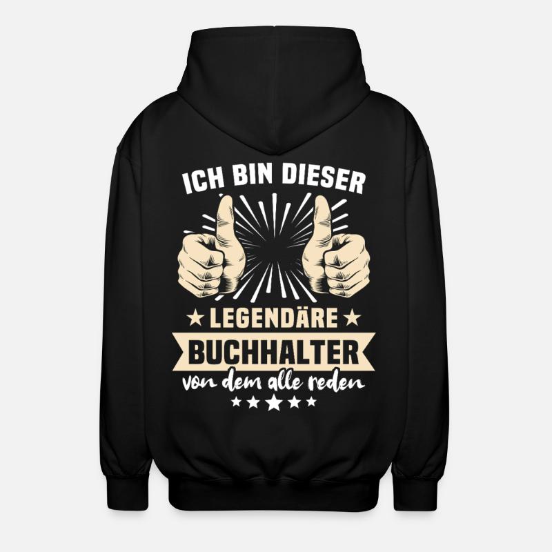 Buchhalter Sprüche - Unisex Kapuzenjacke - Schwarz