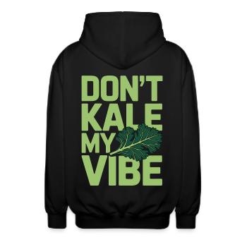 Nutritionist Don't Kale My Vibe Health Coach - Unisex Kapuzenjacke - Schwarz - Hinten - AI Model Male 185 light (185cm)