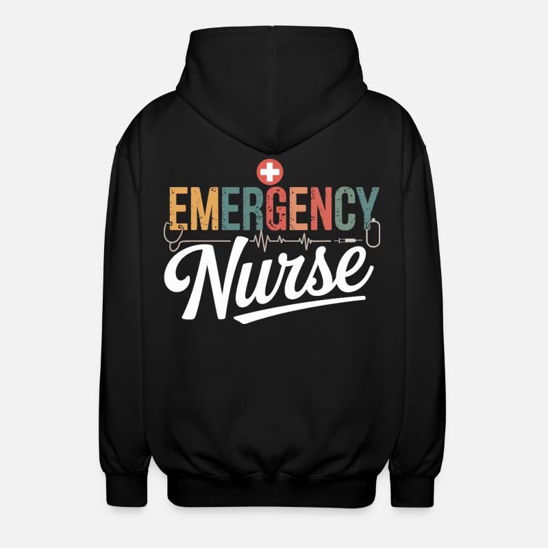 Conception d’urgence pour infirmières d’urgence - Veste à capuche unisexe - noir