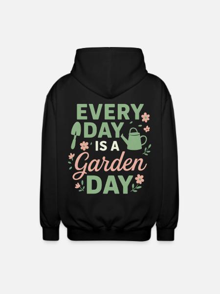 Garten Spruch Gartenliebe - Unisex Kapuzenjacke - Schwarz