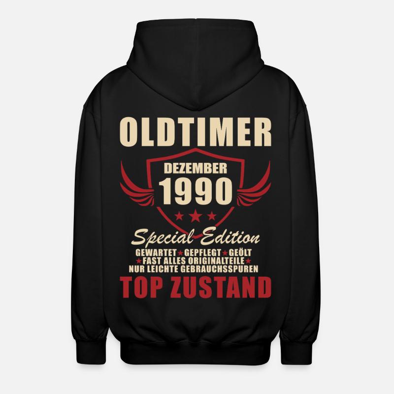 Oldtimer Édition Spéciale décembre 1990 - Veste à capuche unisexe - noir