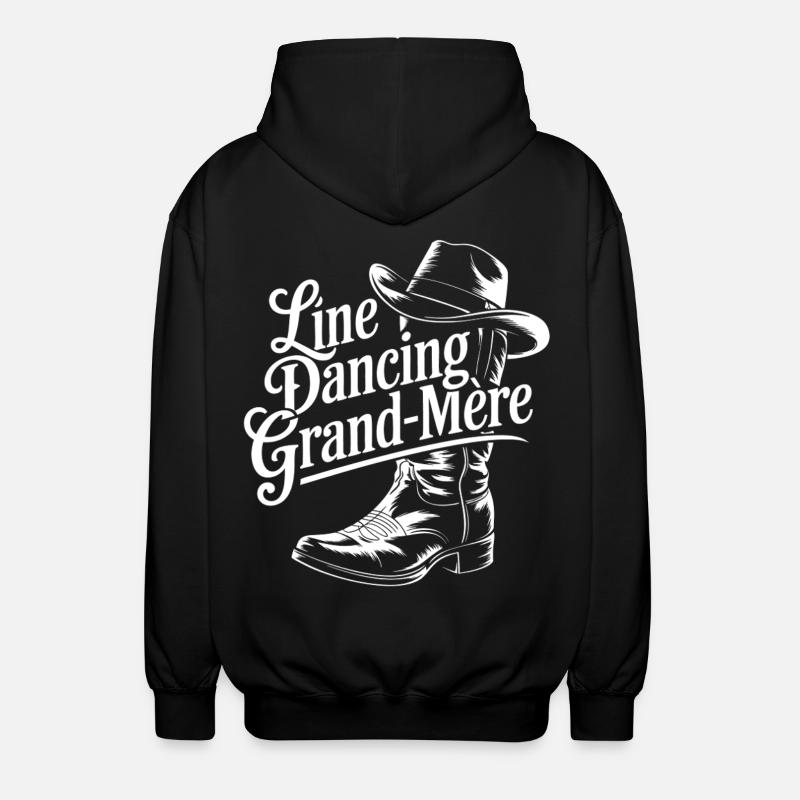 Line Dancing Oma - Unisex Kapuzenjacke - Schwarz