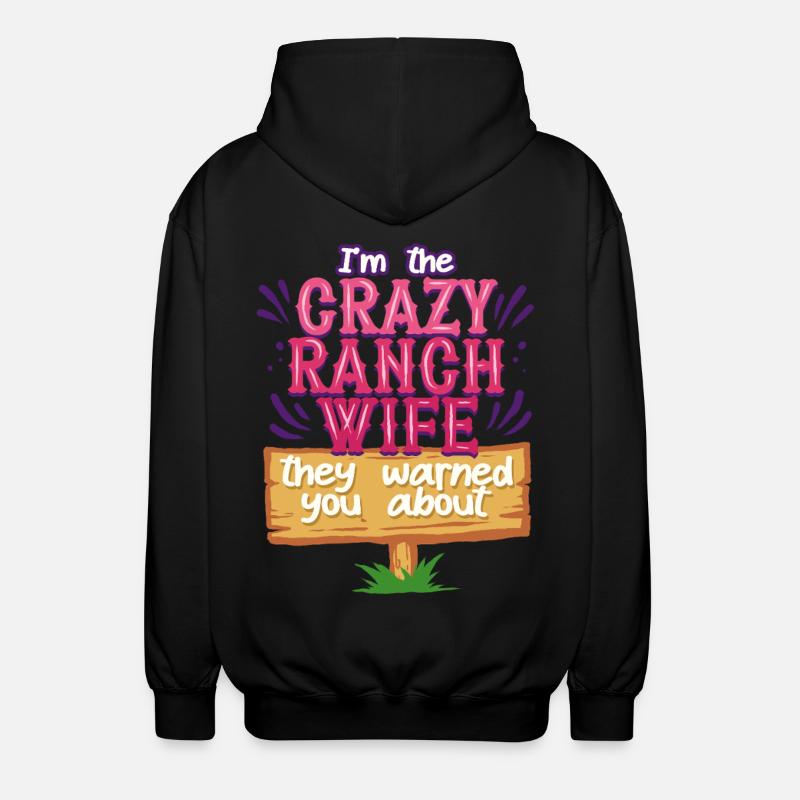 Ehefrau eines Bauern Mutter - Unisex Kapuzenjacke - Schwarz