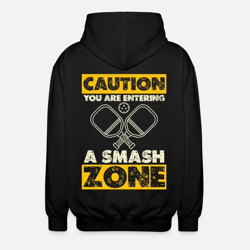 Vorsicht: Smash Zone - Unisex Kapuzenjacke - Schwarz