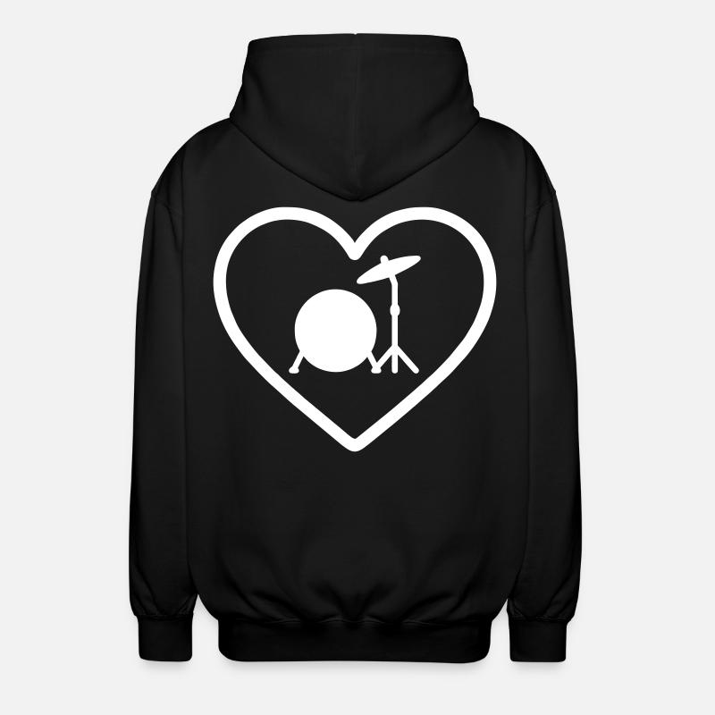 Cymbale de caisse de caisse - Veste à capuche unisexe - noir