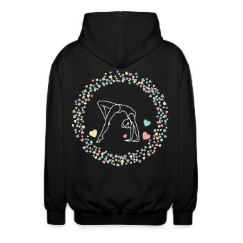 Turnen Gymnastik Turnerin Akrobatik Geschenk - Unisex Kapuzenjacke - Schwarz - Hinten - AI Model Male 185 light (185cm)