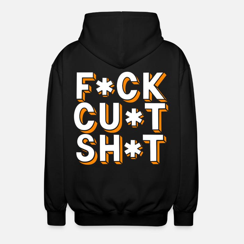 Schimpfwörter Zensierter Text - Unisex Kapuzenjacke - Schwarz