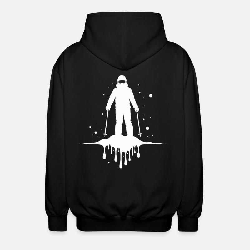 Sciatori Sci Sci Sci Sci Invernali - Felpa unisex con cappuccio - nero