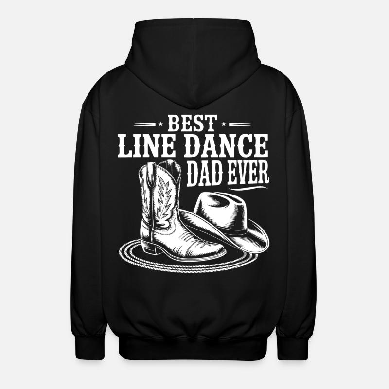 Best Line Dance Dad Ever - Unisex Kapuzenjacke - Schwarz