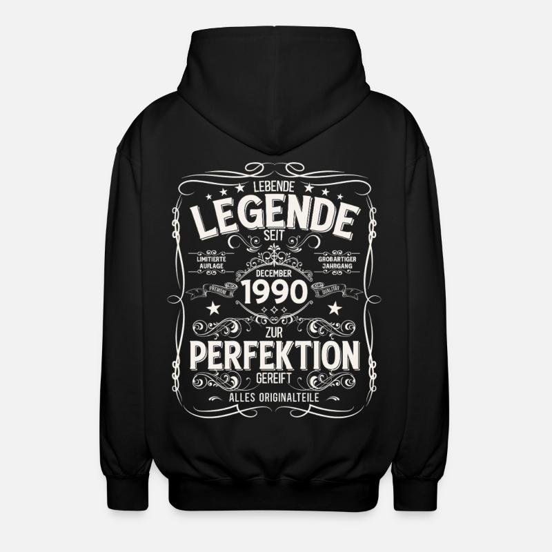 35e anniversaire Millésime Décembre 1990 - Veste à capuche unisexe - noir