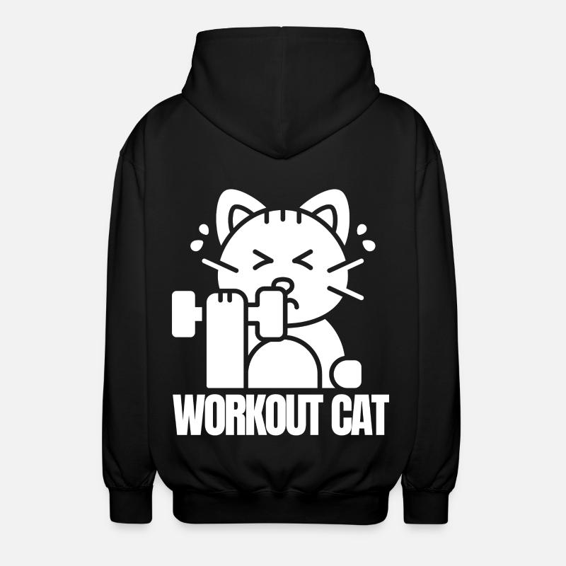 Muskelkatzentraining - Unisex Kapuzenjacke - Schwarz