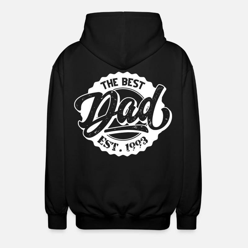 Le meilleur papa EST 1993 - Veste à capuche unisexe - noir