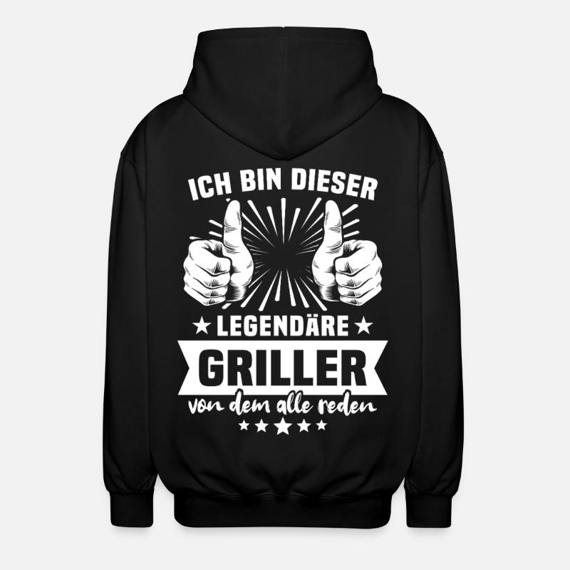 Légende du Griller - Veste à capuche unisexe - noir