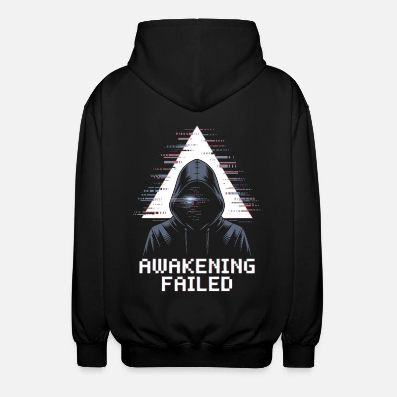Awakening Failed Glitch im Hacker-Stil - Unisex Kapuzenjacke - Schwarz