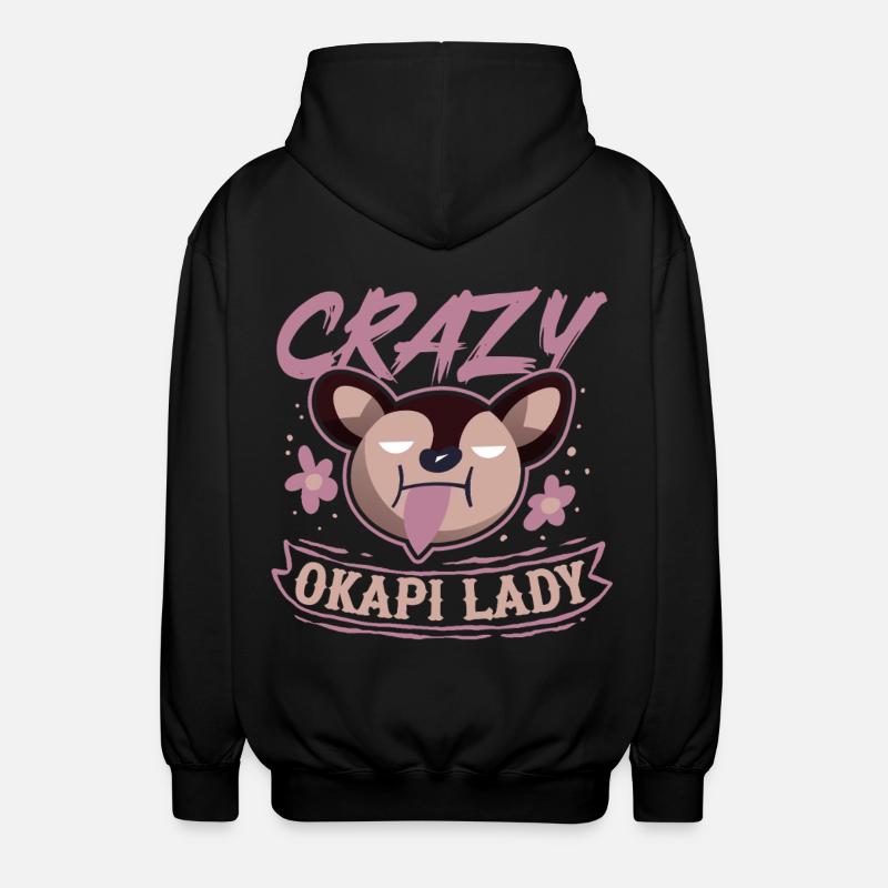 Dame Okapi Folle - Veste à capuche unisexe - noir