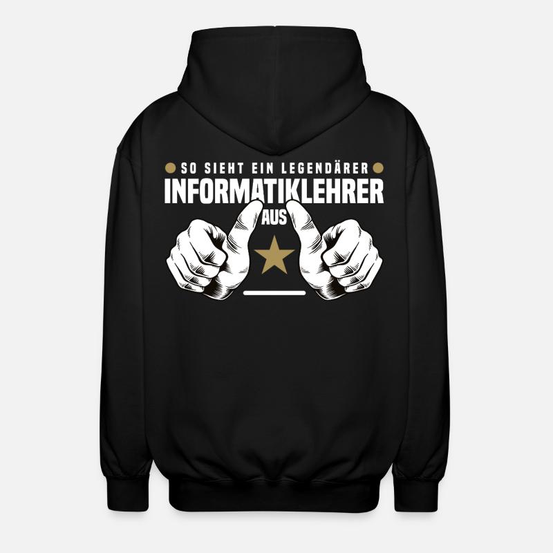 Professeur d’informatique - Veste à capuche unisexe - noir