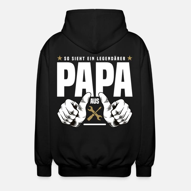 Legendary dad - Unisex Hooded Jacket - black
