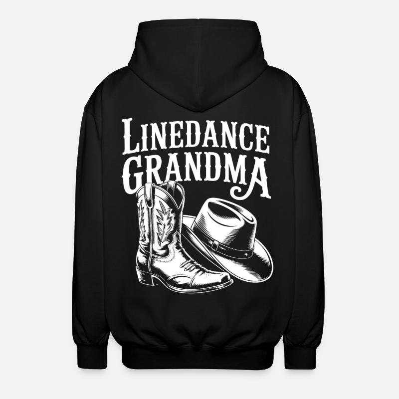 LineDance Großmama Boots - Unisex Kapuzenjacke - Schwarz