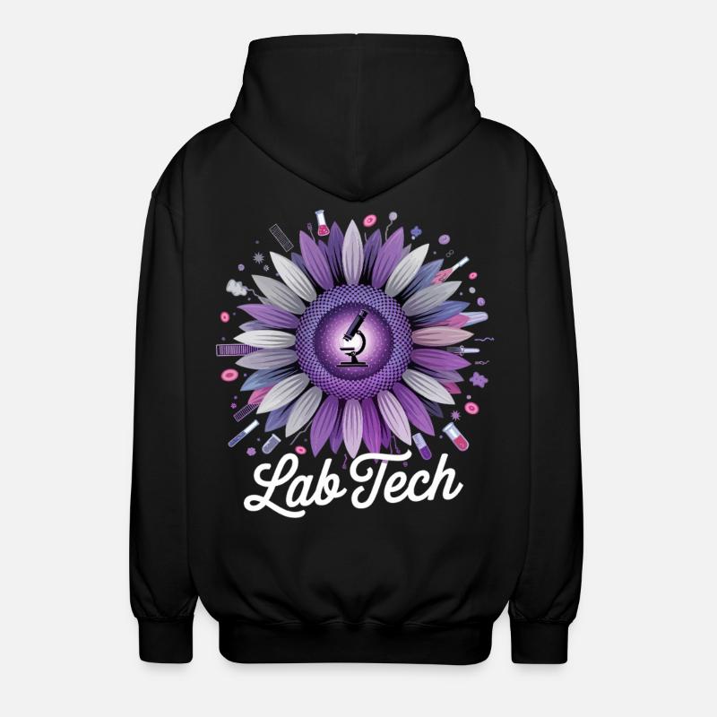LabTech Sunflower Microscope - Unisex Hooded Jacket - black