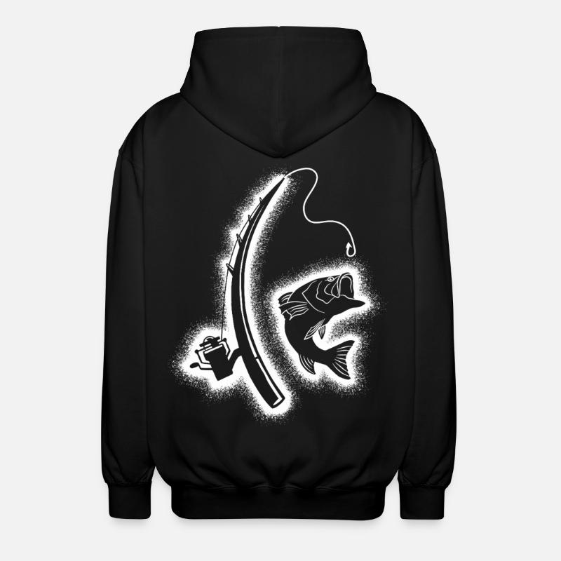 Pêche Pêcheurs Garçons Pêcheurs - Veste à capuche unisexe - noir